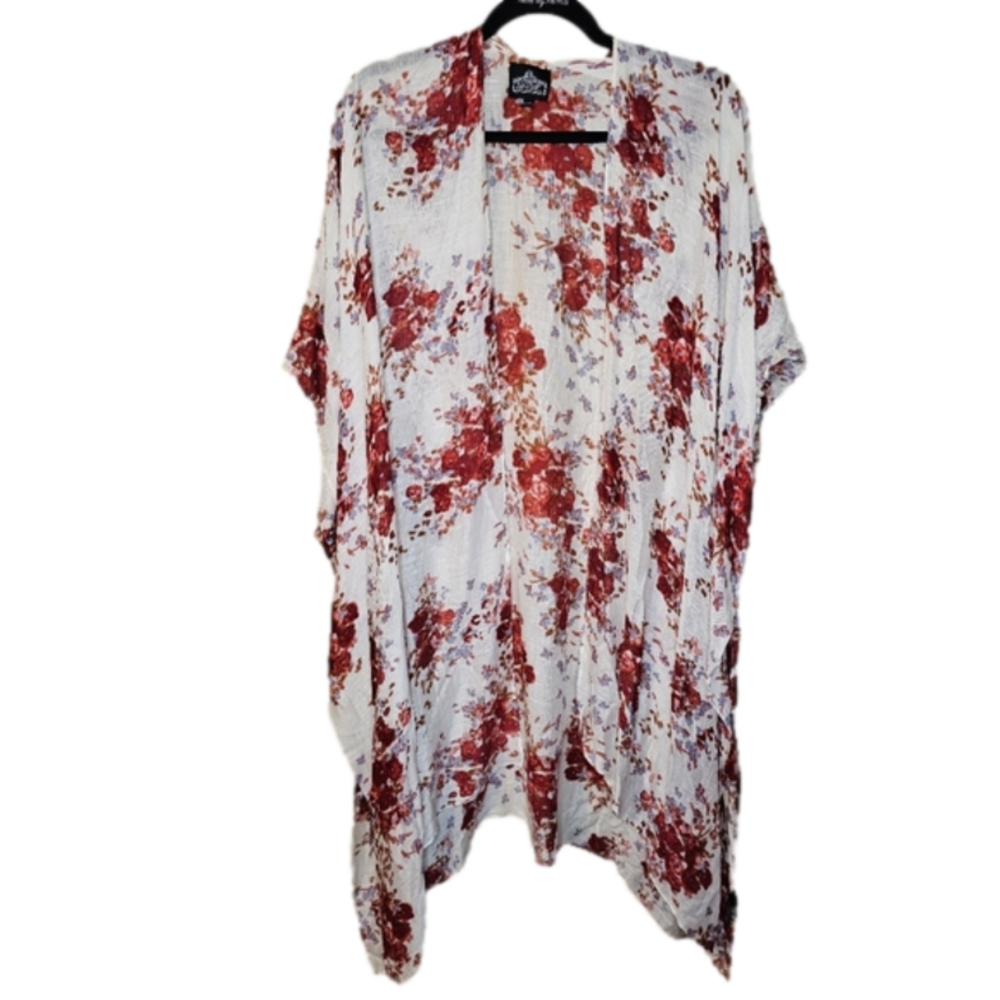 Angie Floral print Kimono Top One Size Fits Most